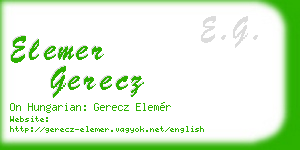 elemer gerecz business card